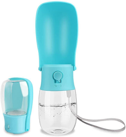 Foldable Dog & Pet Water Bottle 350ml Blue