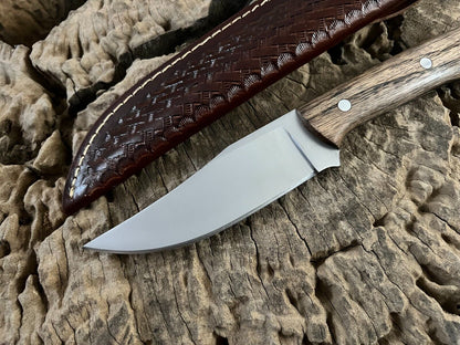 Handmade Fixed Blade Bushcraft Hunting Knife, Camping EDC Skinner Survival Knife