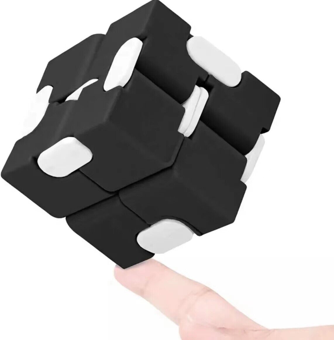 Kids Fidget Infinity Cube Toy Stress Relief Black