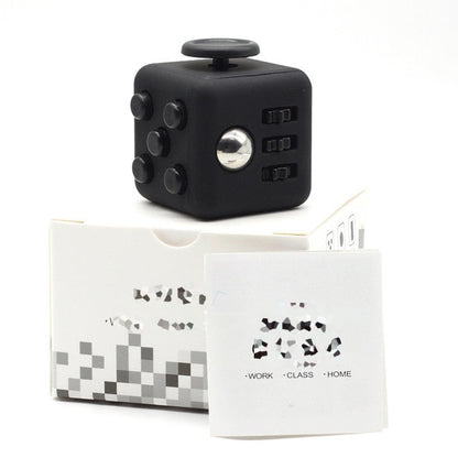 Fidget Toy Focus Cube Anxiety Relief Stress Black Black