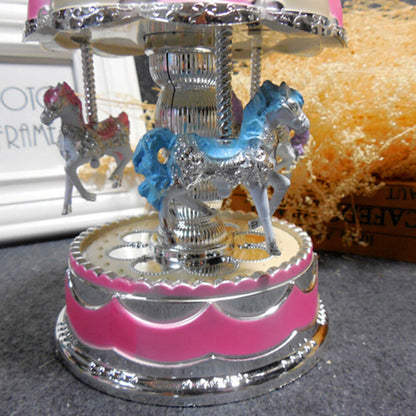 Carousel Music Box Merry-Go-Round Kids Vintage 4