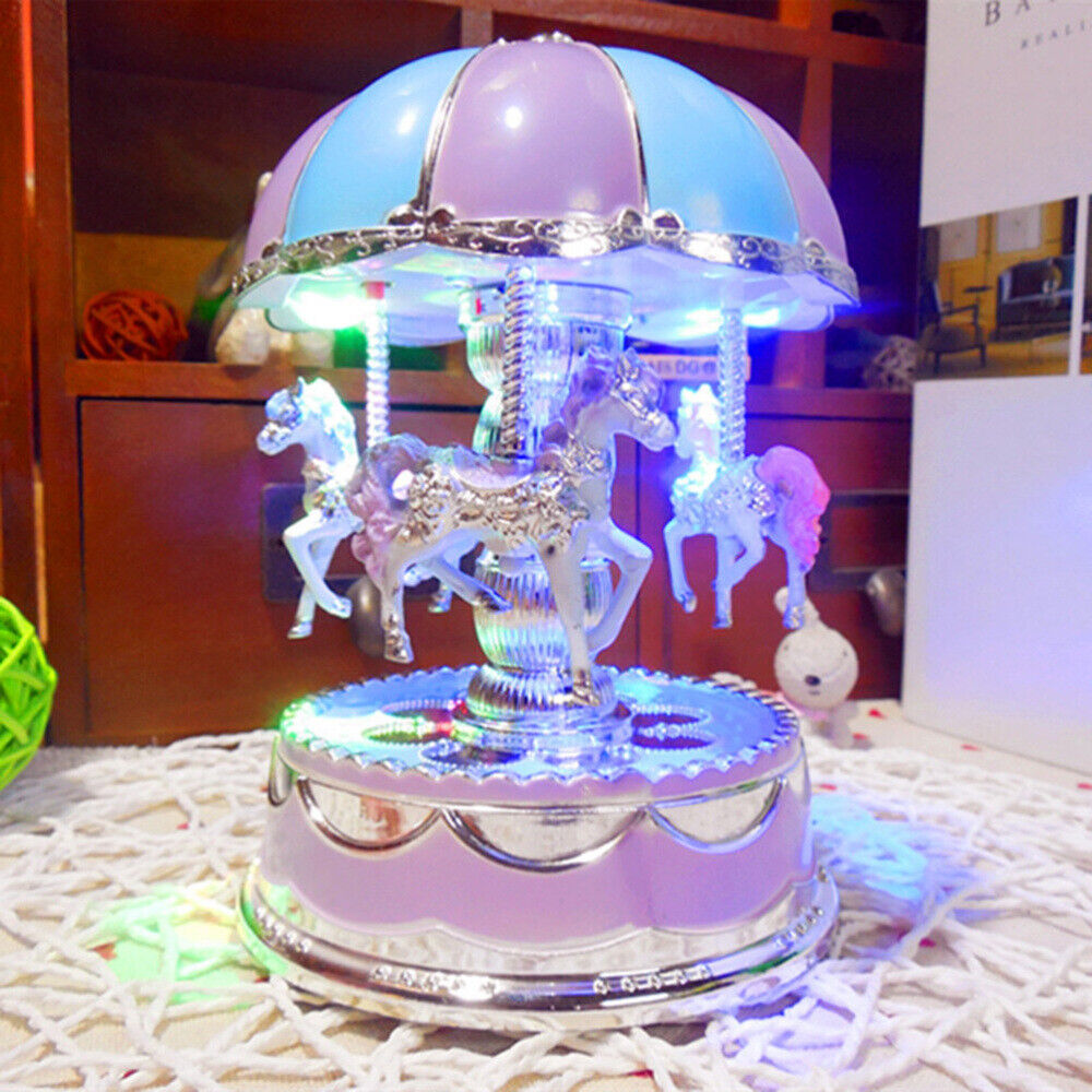 Carousel Music Box Merry-Go-Round Kids Vintage 3