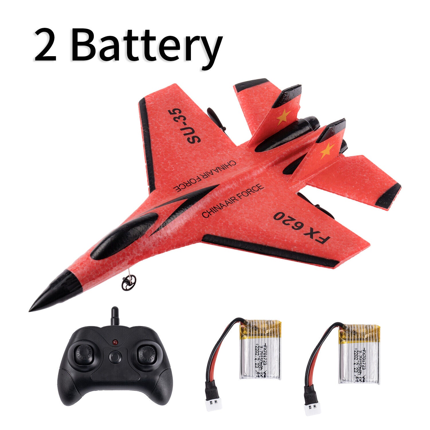 Remote Control Glider Plane Toy Red 2B
