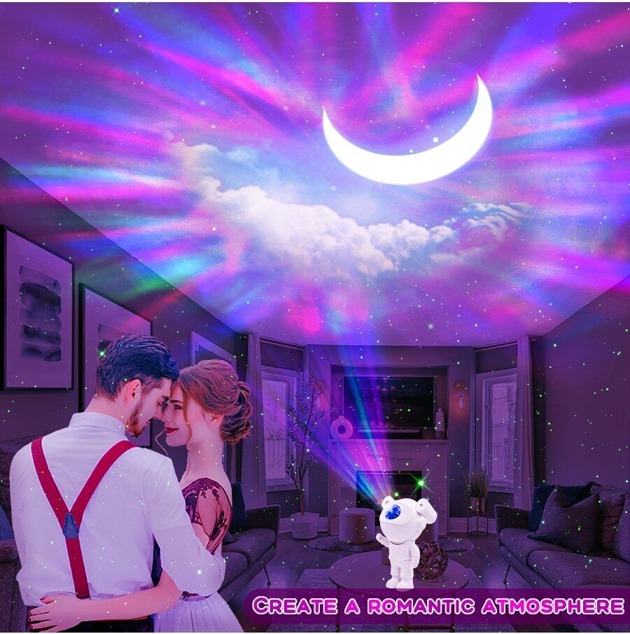 Astronaut Star Projector Night Light Remote