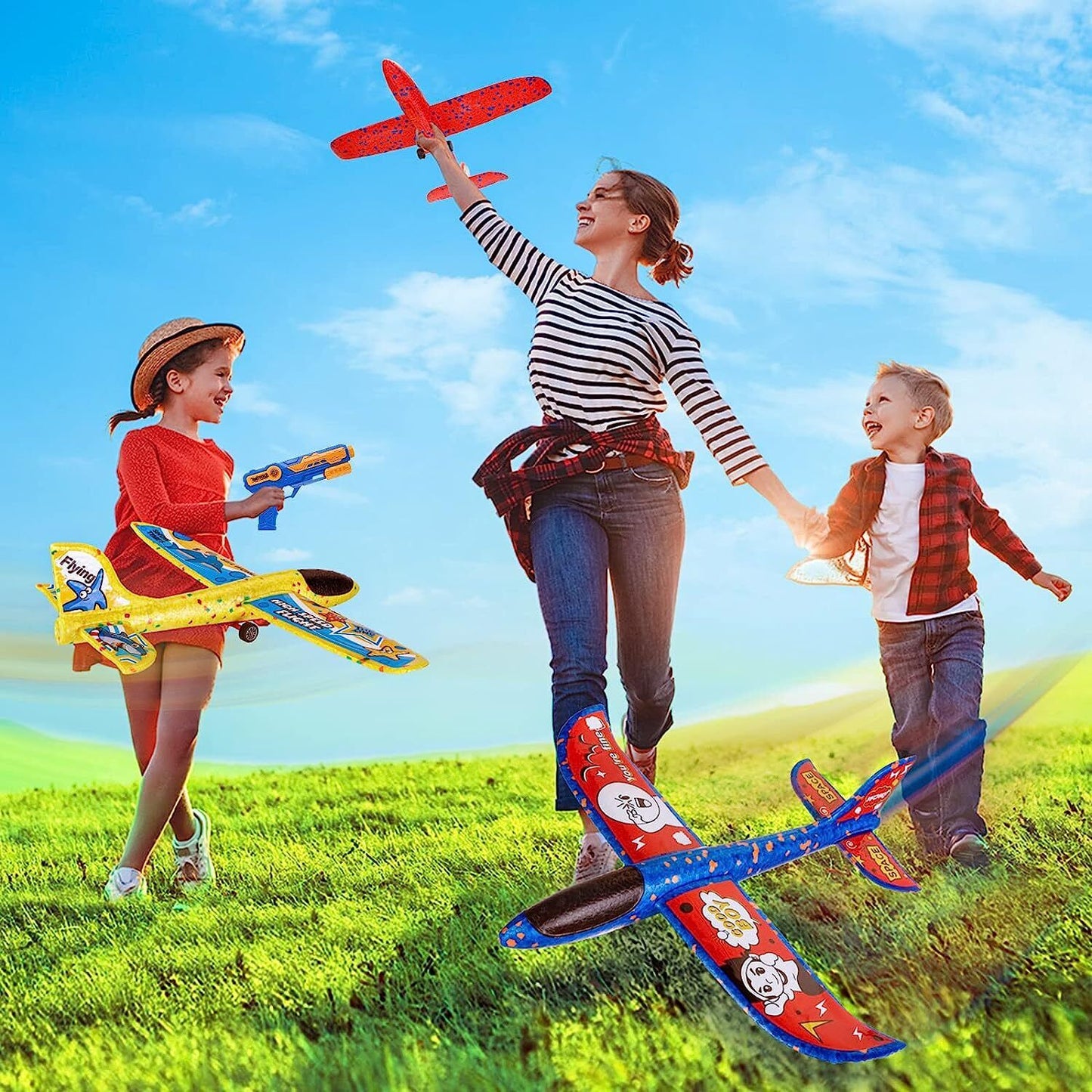 Airplane Launcher Foam Plane Toy Outdoor