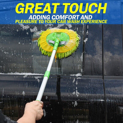 Microfiber Car Wash Mitt Mop Telescopic Scratch Free