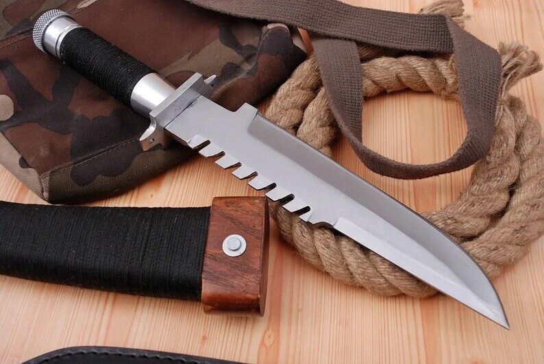 Custom Handmade D2 Commando Knife Tactical Knife Movie Knife Hunting Movie Knife