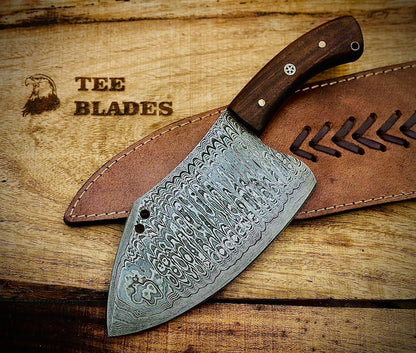 Cleaver | Serbian Chef Knife Damascus Steel | Damascus Meat Cleaver |Birthday