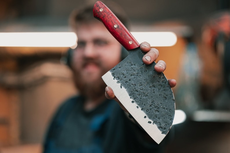 Cleaver | Serbian Chef Knife Damascus Steel | Damascus Meat Cleaver |Birthday GIFT