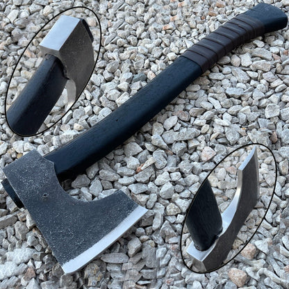 Unique Viking Axe Custom Handmade Carbon Steel Blade Axe Camping Axe Christmas