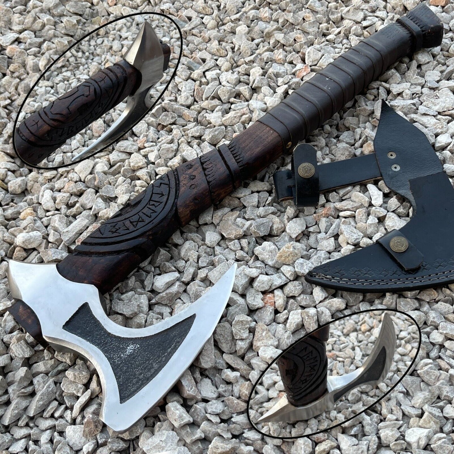 Unique Viking Axe Custom Handmade Carbon Steel Blade Axe Camping Axe Christmas