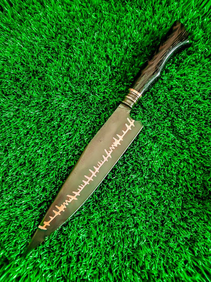 Gold Chef knife, Spring Steel , kitchen knife, handmade chef knife,, wood knife, handmade kitchen knife, Christmas gift,