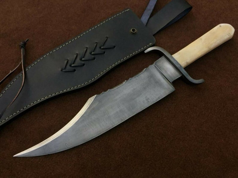 Handcrafted Bowie Knife with Camel Bone Handle and Stainless Steel Blade | Birthday gift | Gift For Him | Anniversary gi