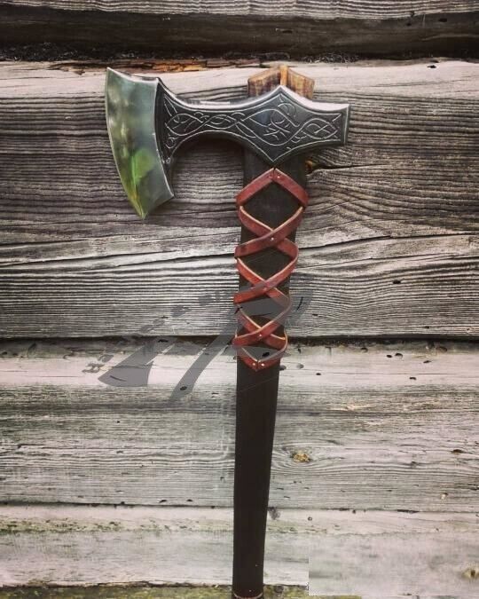 CUSTOM HANDMADE VIKING AXE CARBON STEEL HATCHET AXE BEARDED NORDIC VIKING AXE