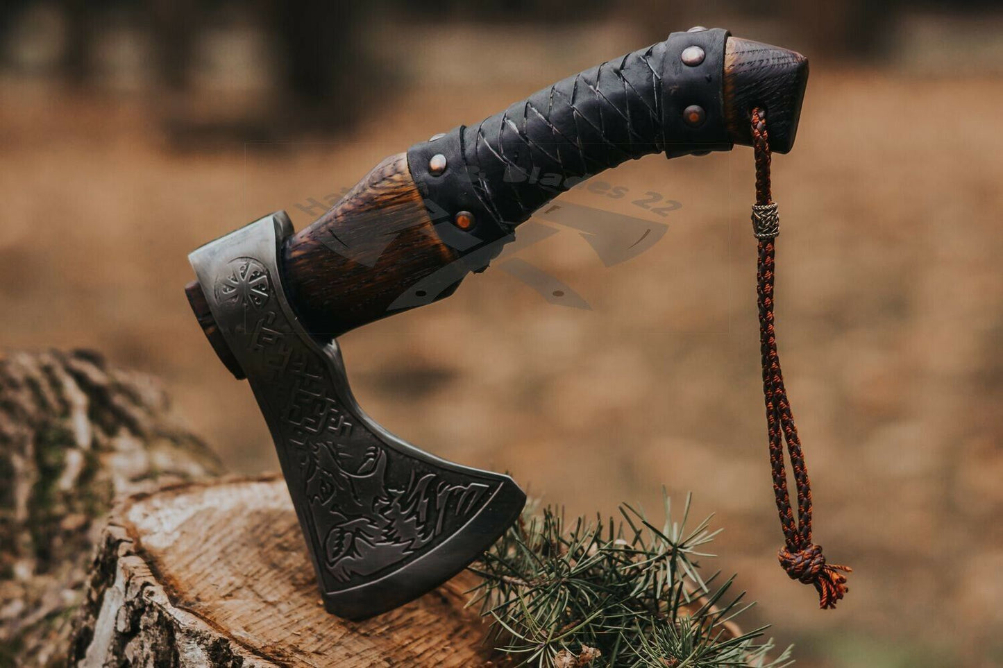 CUSTOM HAND FORGED CARBON STEEL HANDLE VIKING BEARDED HATCHET TOMAHAWK AXE