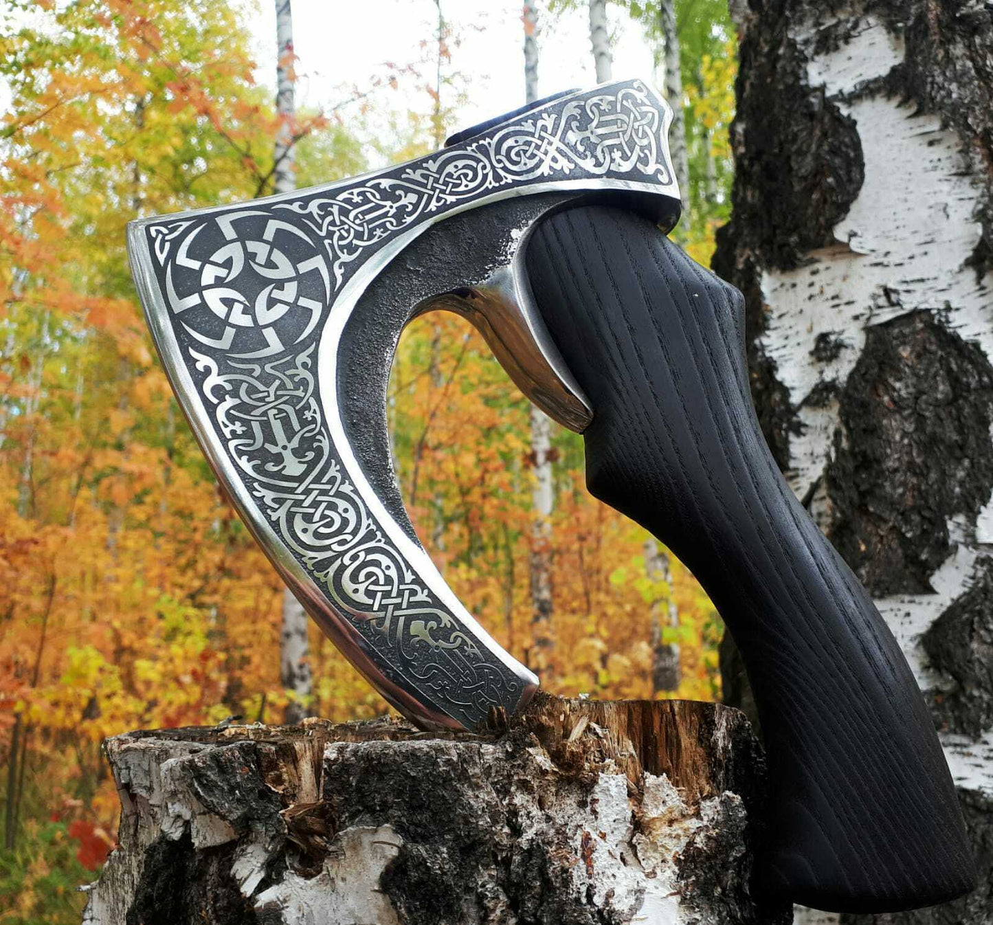 CUSTOM HANDMADE CARBON STEEL HATCHET TOMAHAWK HUNTING OUTDOOR AXE