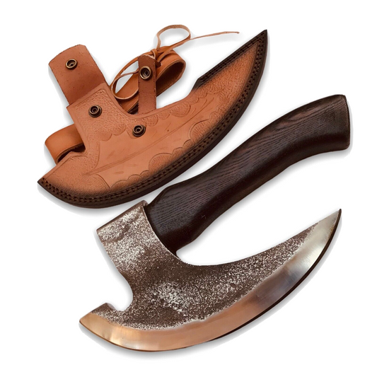 "Custom Handmade Carbon Steel Hunting Viking Tactical Tomahawk Pizza Cutter Axe"