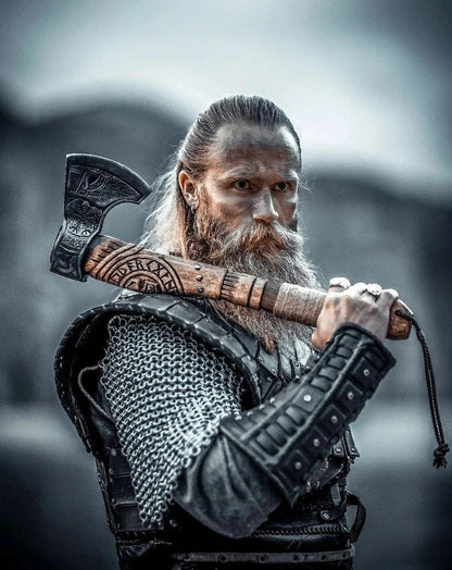 Custom Gift Hand Forged Carbon Steel VIKING AXE with Ash Wood Shaft, Wedding Gift, Axe, Axes Best Birthday&Anniversary G