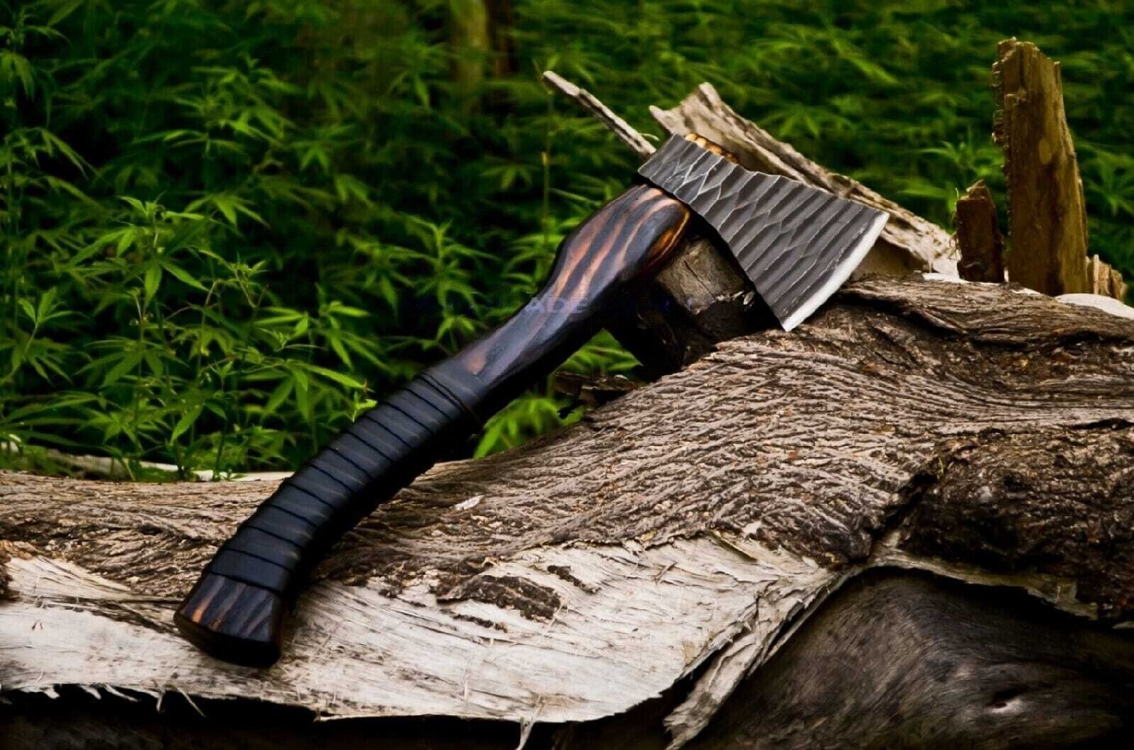 CUSTOM HANDMADE HIGH CARBON STEEL HUNTING VIKING BEARDED HATCHET TOMAHAWK AXE