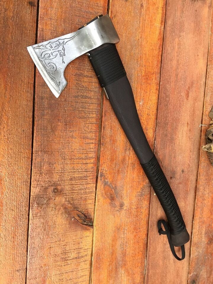 CUSTOM HAND MADE HIGH CARBON STEEL HUNTING VIKING TACTICAL TOMAHAWK HATCHETS AXE