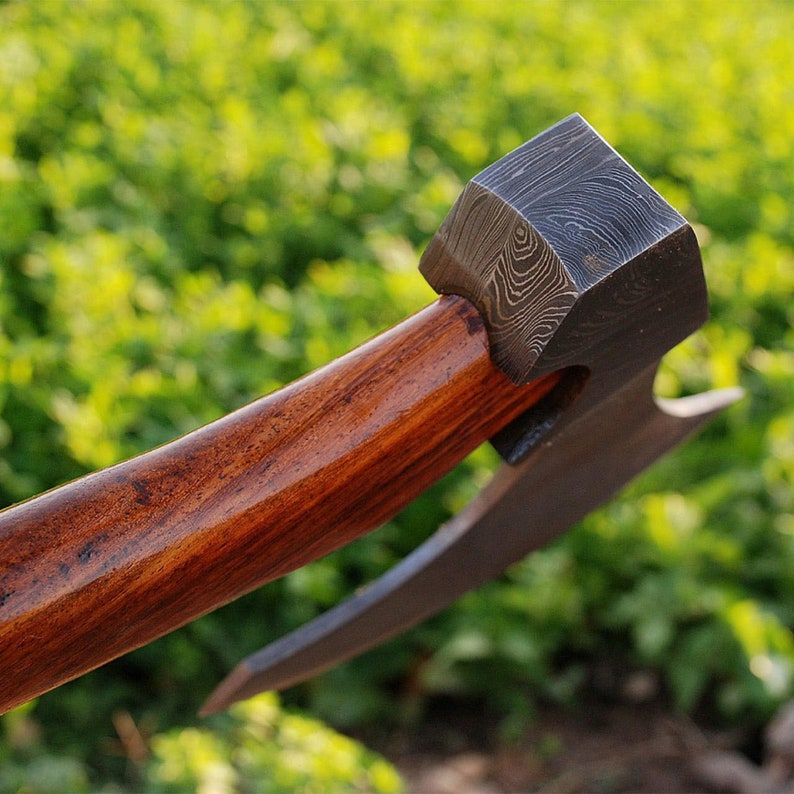 Hand Forged Damascus Steel Tomahawk Hatchet Axe