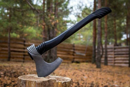 Hand-Forged High Carbon Steel Axe Head | 20" Forged Blade (512 Layers) | Replacement Axe Head for Hunting, Camping