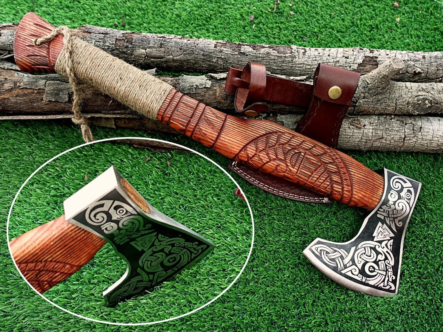Custom Handmade Carbon Steel Viking Hatchet Tomahawk Hunting Axe