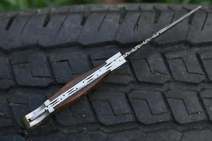 7 handforged Damascus steel folding knife