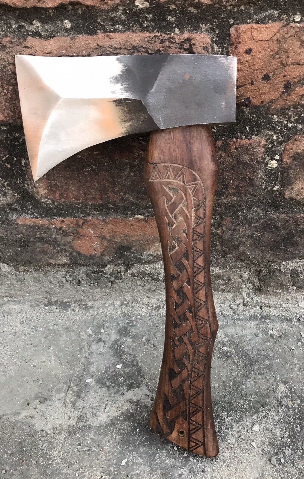 Hand-Forged Tactical Hatchet | 5.5" Carbon Steel Axe | Full Tang Rosewood Handle | Camping, Hunting & Survival Axe