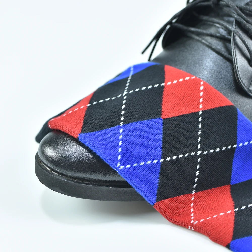 10PairsMensSocksSoftbreathableHighQualityCottonblackClassicpatternHappyGentlemanw