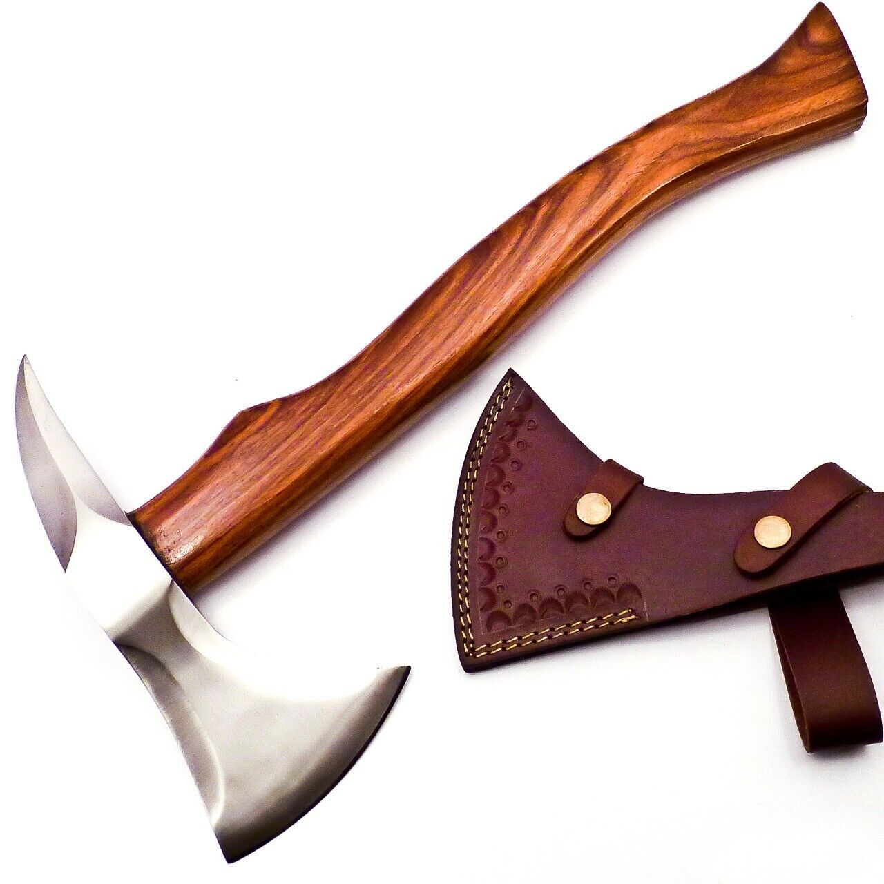 HANDMADE FULL TANG D2 TOOL STEEL TACTICAL HATCHET CAMPING AXE
