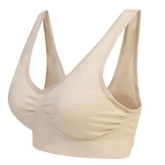 Sexy Seamless Bra for Women No Pad, Plus Size Push Up, Wireless Vest Bralette Brassiere, Comfortable Active Bra