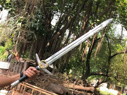 GeraltsSteelSagaUSAVANGUARDLimitedEditionSwordReplicaLegendarySilverSwordWitcher3Sword