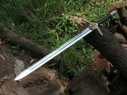 GeraltsSteelSagaUSAVANGUARDLimitedEditionSwordReplicaLegendarySilverSwordWitcher3Sword