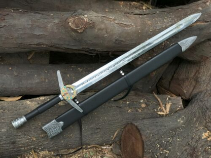 GeraltsSteelSagaUSAVANGUARDLimitedEditionSwordReplicaLegendarySilverSwordWitcher3Sword