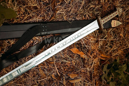 Vikings – Ragnar & Bjorns Viking Sword Replica | Sword of Kings with Decorative Wall Plaque