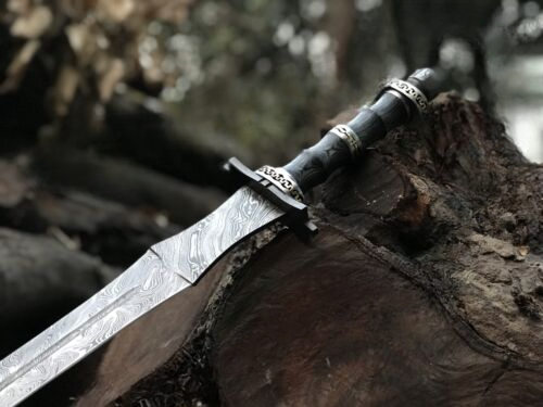 AVikingBattleReadyDamascusSteelSwordHandForgedDamascusSteelVikingSwordBladeMaster 6j