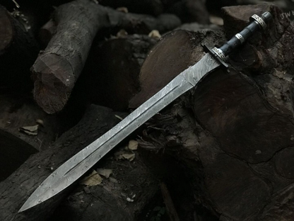 AVikingBattleReadyDamascusSteelSwordHandForgedDamascusSteelVikingSwordBladeMaster 1j