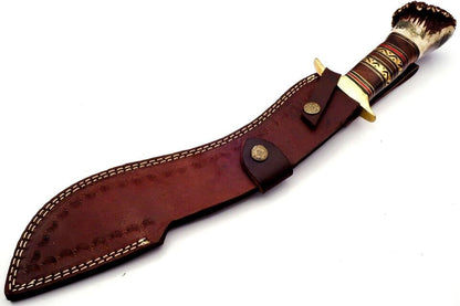 Buy Now Damascus Steel Bowie Kukri Knife