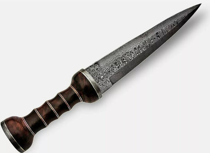HandForgedDamascusSteelGladiatorSwordAuthenticCombatBlade 4jpg