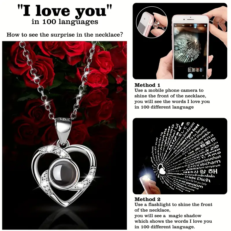 Rose Gifts For Mom Her Girlfriend Women With I Love You Necklace In 100 Languages (3).png