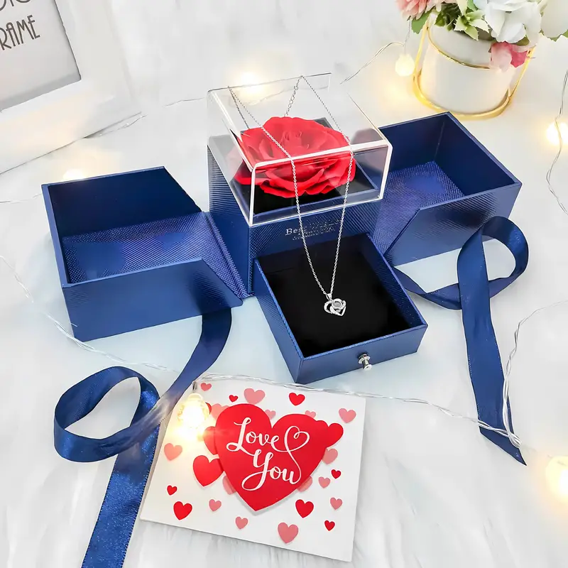 Rose Gifts For Mom Her Girlfriend Women With I Love You Necklace In 100 Languages (10).png