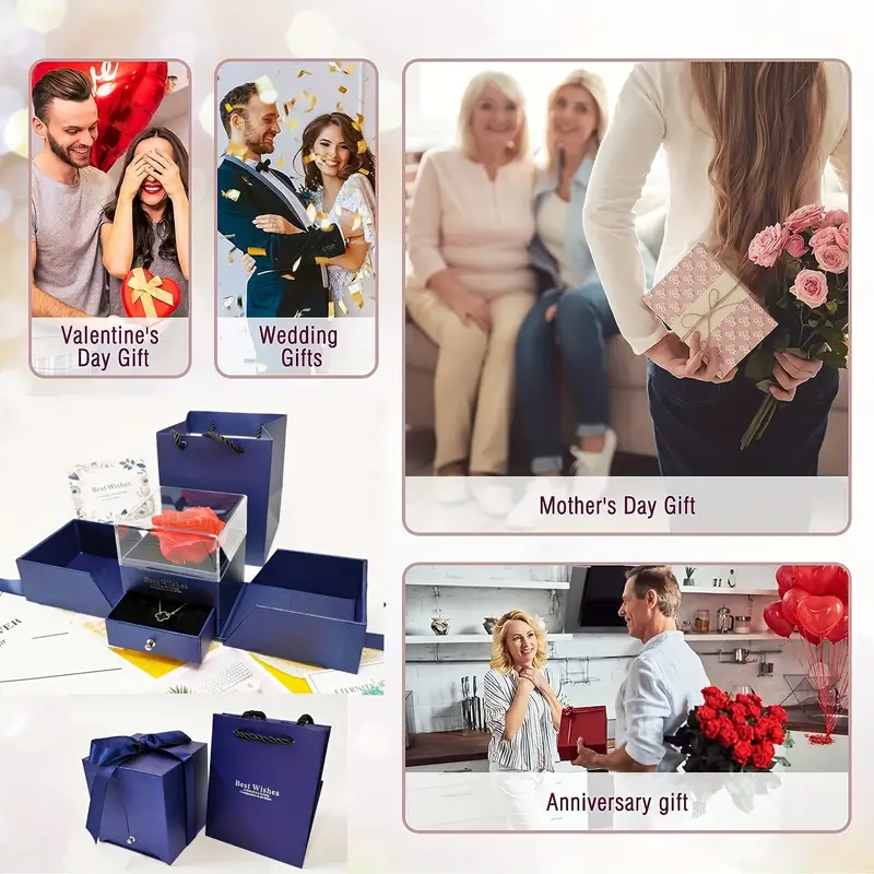Rose Gifts For Mom Her Girlfriend Women With I Love You Necklace In 100 Languages (7).png