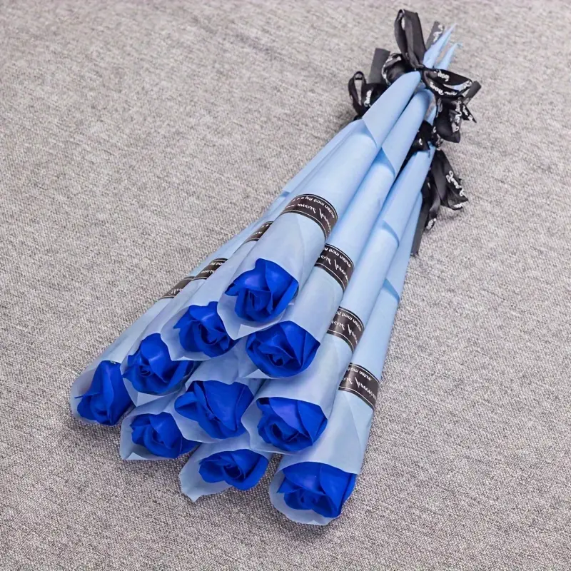 10pcs Valentines Day Gift Rose Festival Artificial Flower 4png