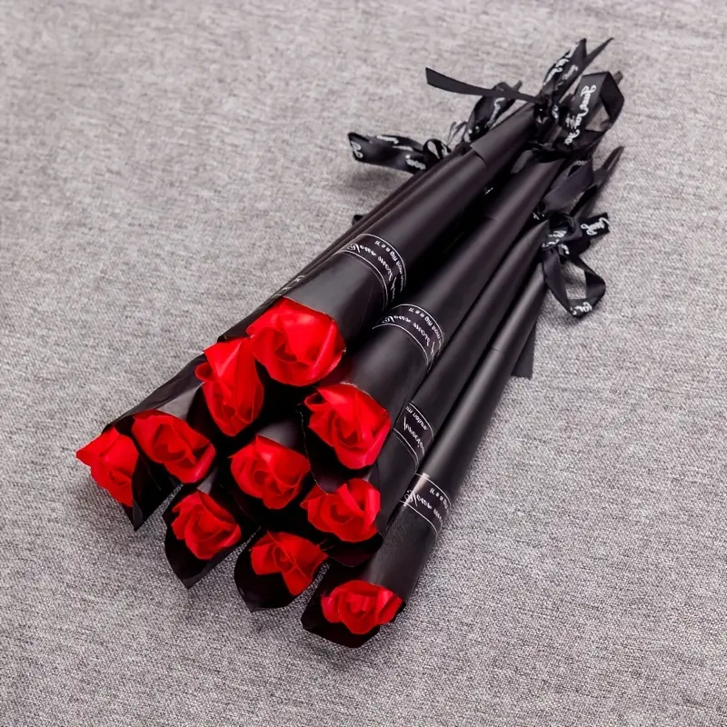 10pcs Valentines Day Gift Rose Festival Artificial Flower 8png