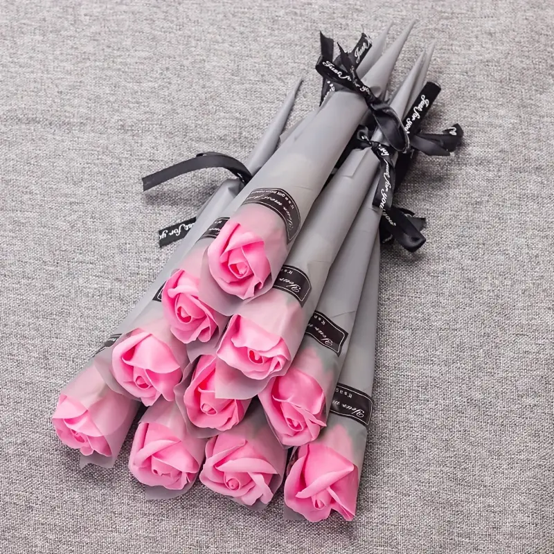 10pcs Valentines Day Gift Rose Festival Artificial Flower 9png