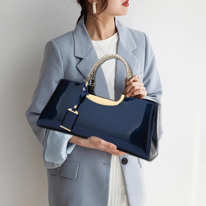 Patent leather bag - shoulder bag - handbag - wedding bag - bridal bag - banquet bag - tote bag