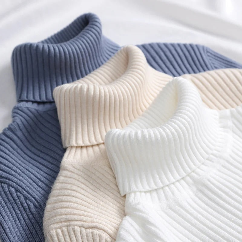 Heliar Women Fall Turtleneck Sweater - Knitted Soft Pullovers Cashmere Jumpers