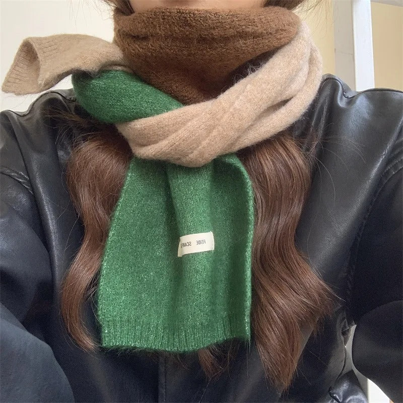 Korean Style Winter Warm Wool Scarf 2024