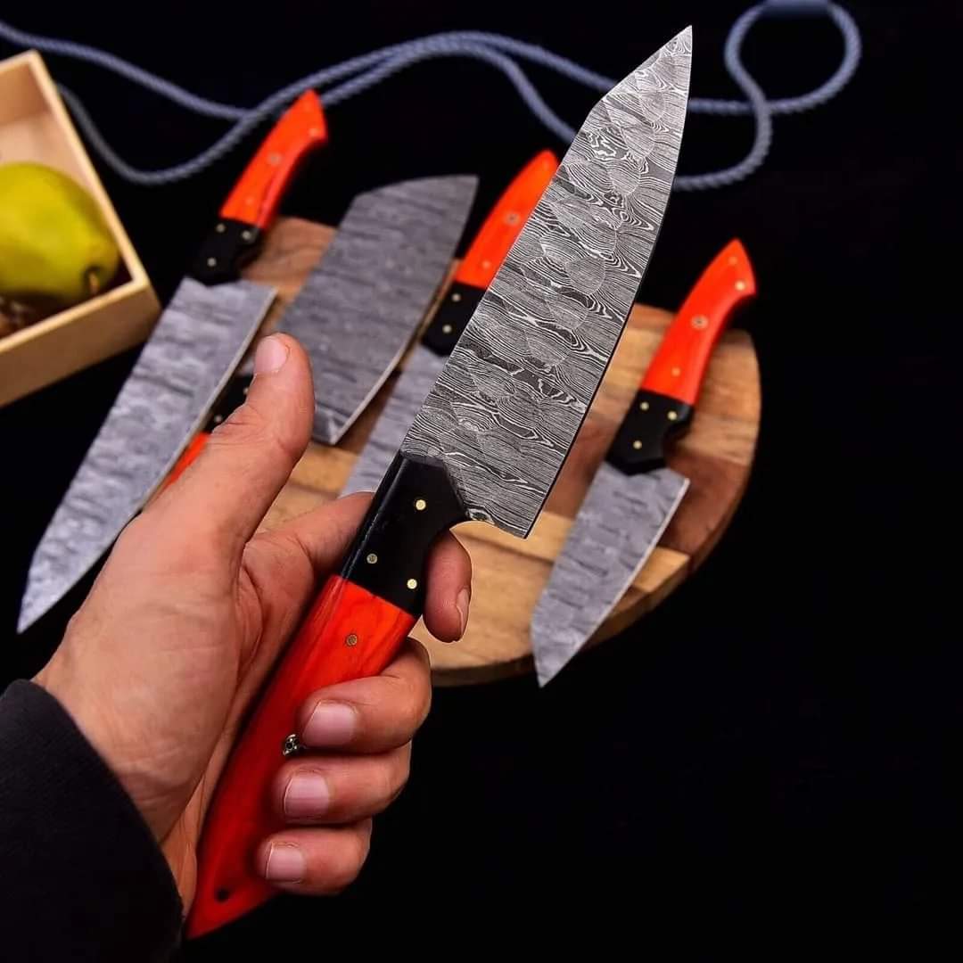 hand forged damascus steel knife